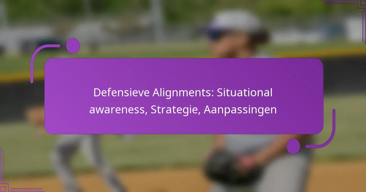 Defensieve Alignments: Situational awareness, Strategie, Aanpassingen