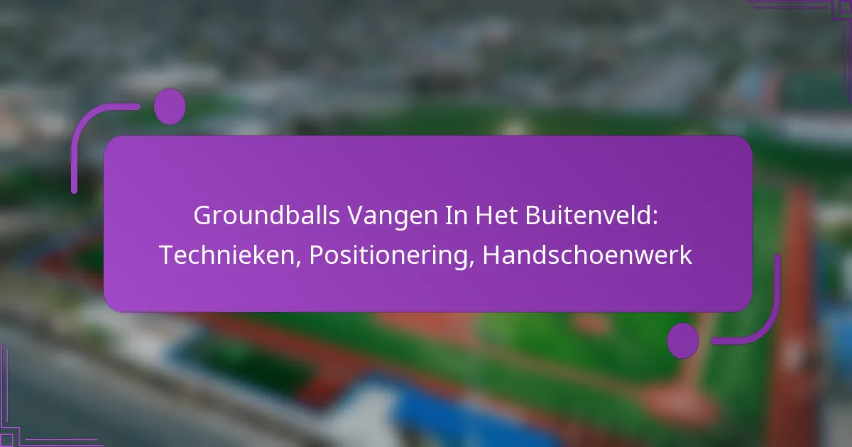 Groundballs Vangen In Het Buitenveld: Technieken, Positionering, Handschoenwerk