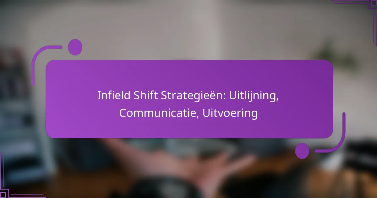Infield Shift Strategieën: Uitlijning, Communicatie, Uitvoering