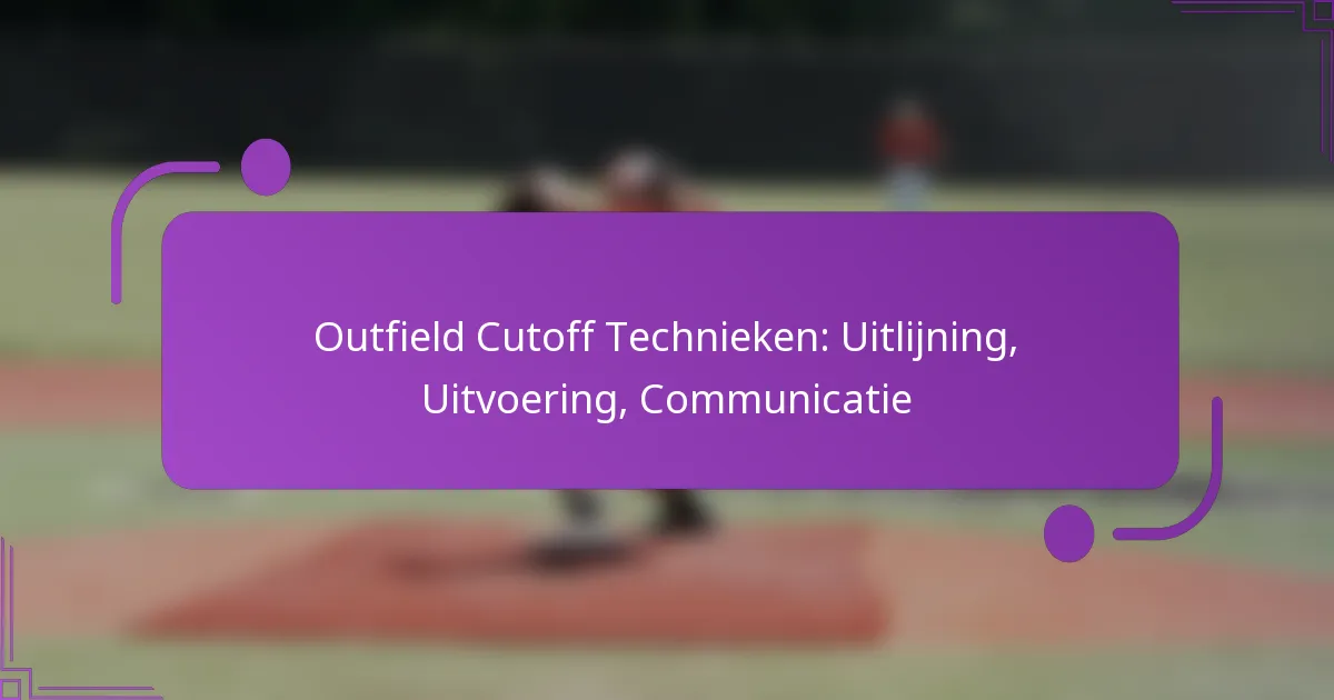 Outfield Cutoff Technieken: Uitlijning, Uitvoering, Communicatie